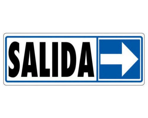 SEÑAL "SALIDA (DERECHA)" 175X65 PVC GRIS ARCHIVO 2000 6177-06 GS (Espera 4 dias)